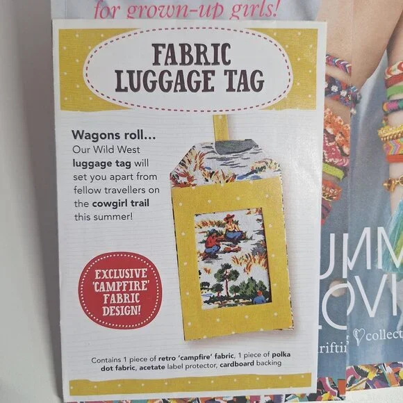 Issue 16 Mollie Makes UK 2012 Magazine Retro Fabric Tag Kit Friendship bracelets - Picture 4 of 10